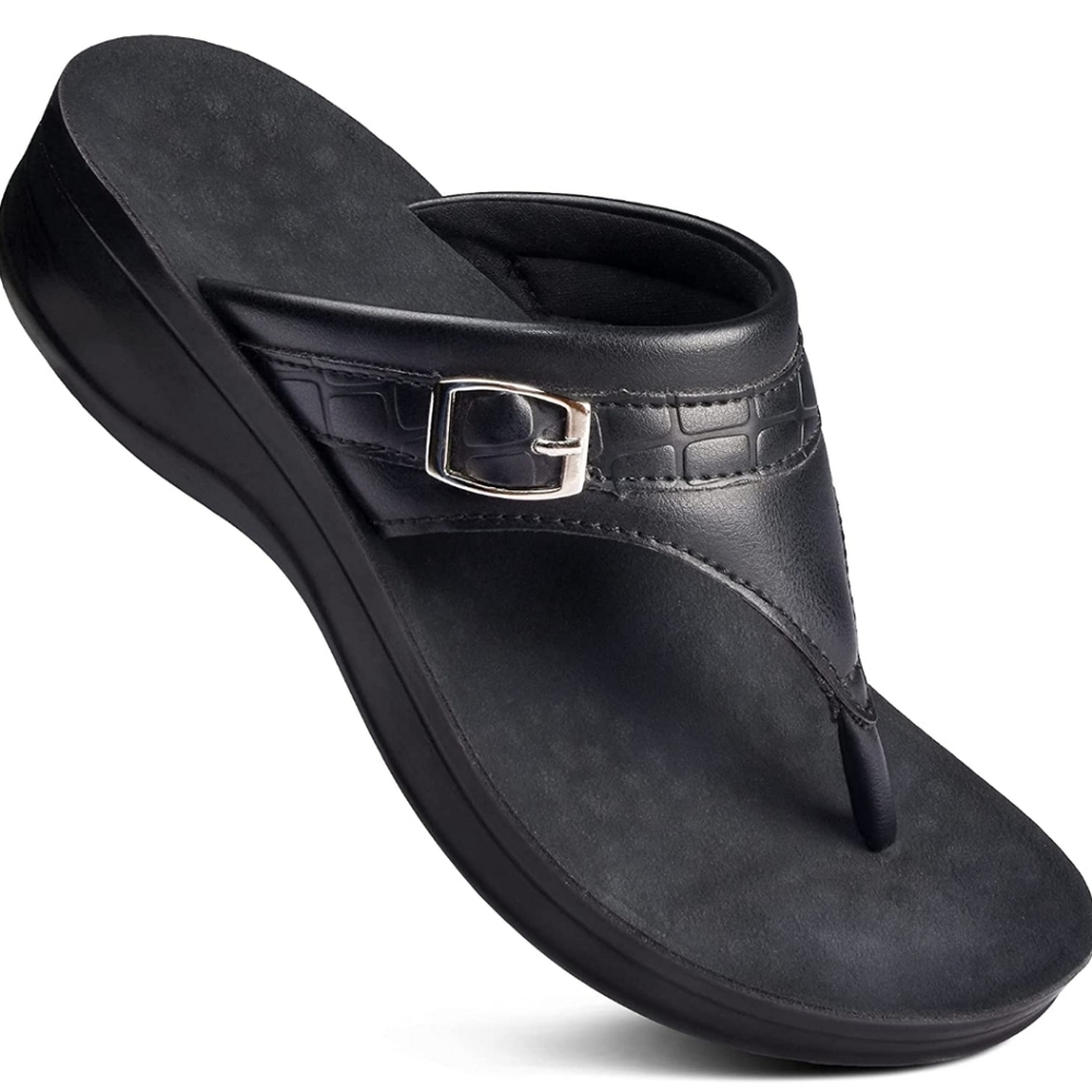 Aerothotic black Mirage sandals
